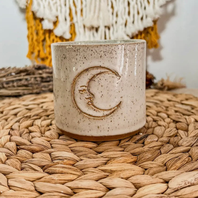 Celestial moon ceramic mug