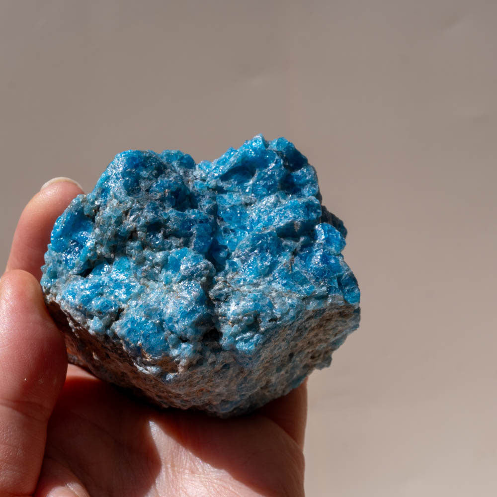 Blue Apatite Crystal Rough