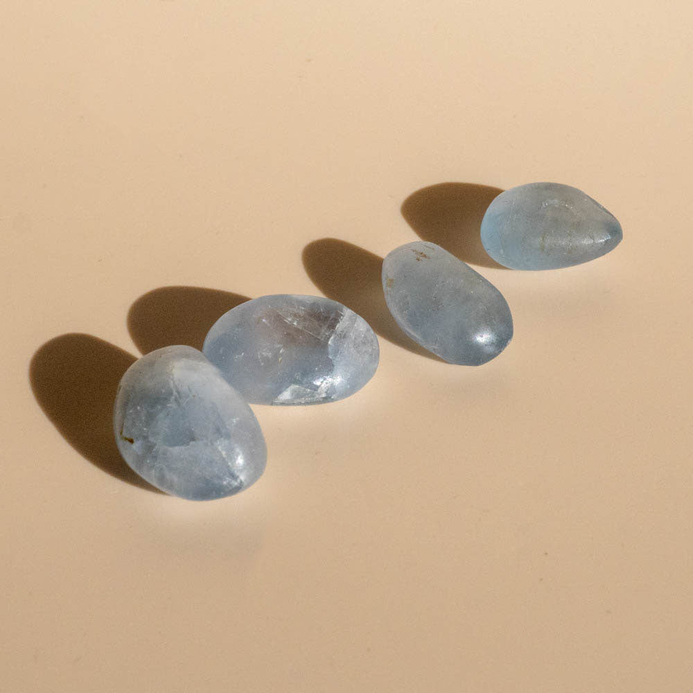 celestite crystal tumbled stones
