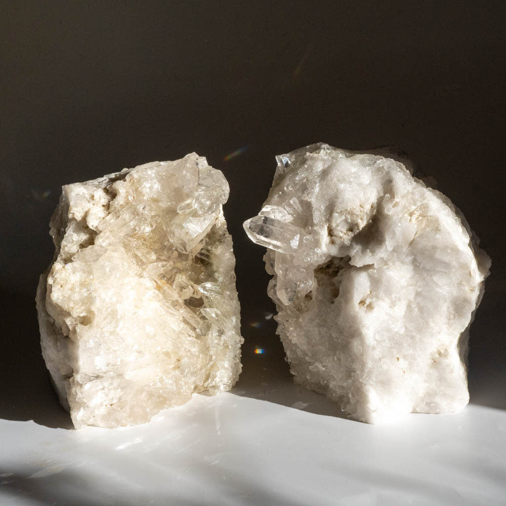 Clear Quartz Bookends