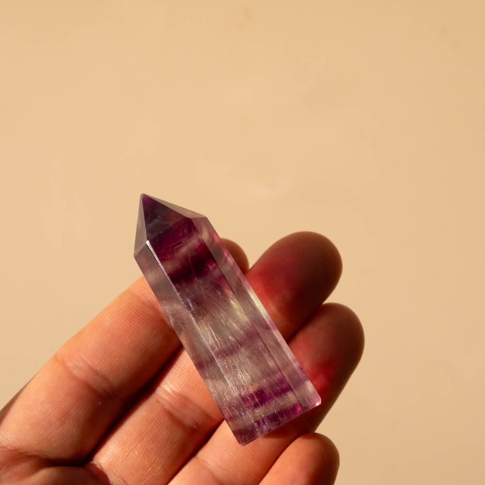 Rainbow Fluorite Crystal Point