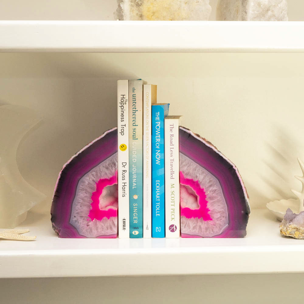 Agate Bookends Pink