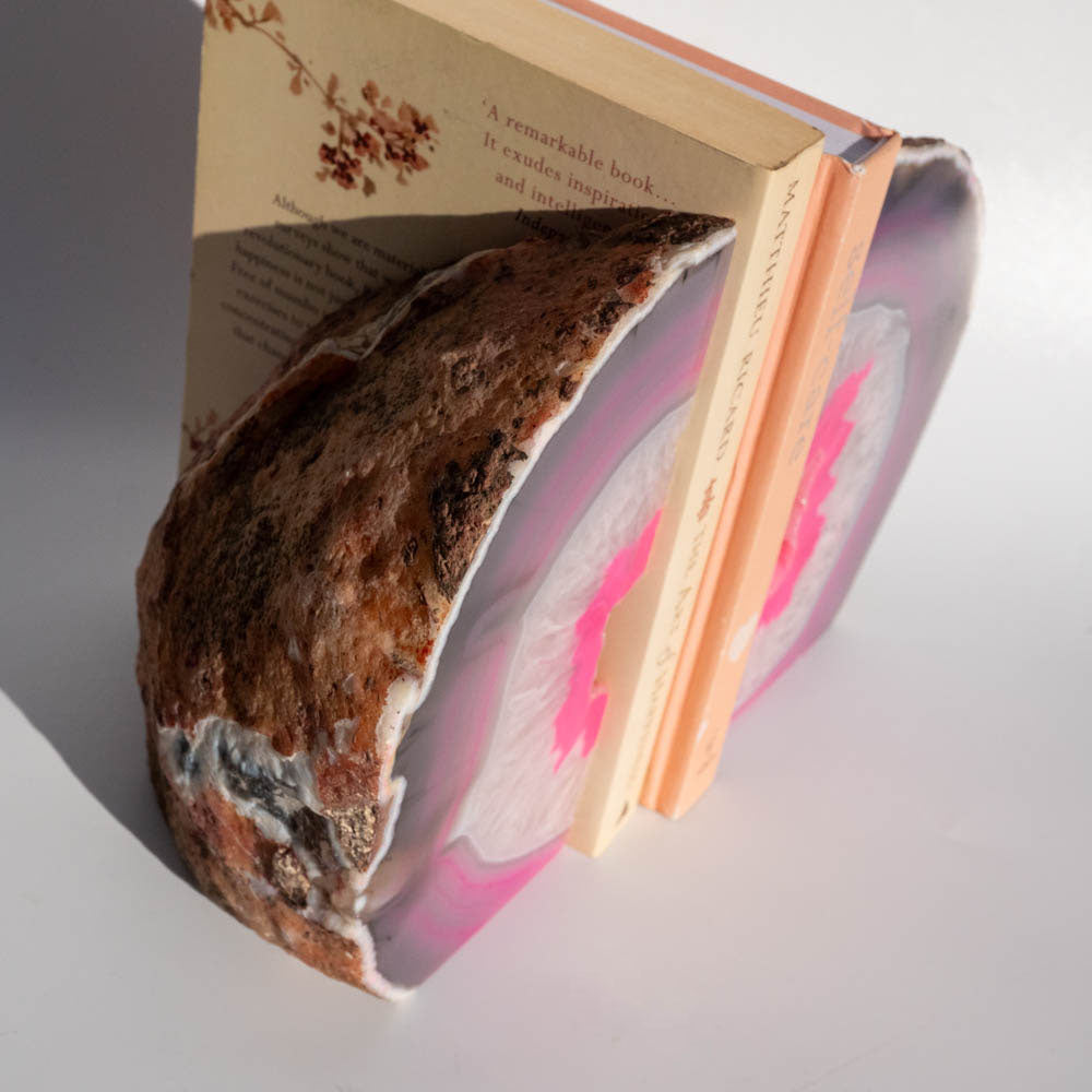 Agate Bookends Pink