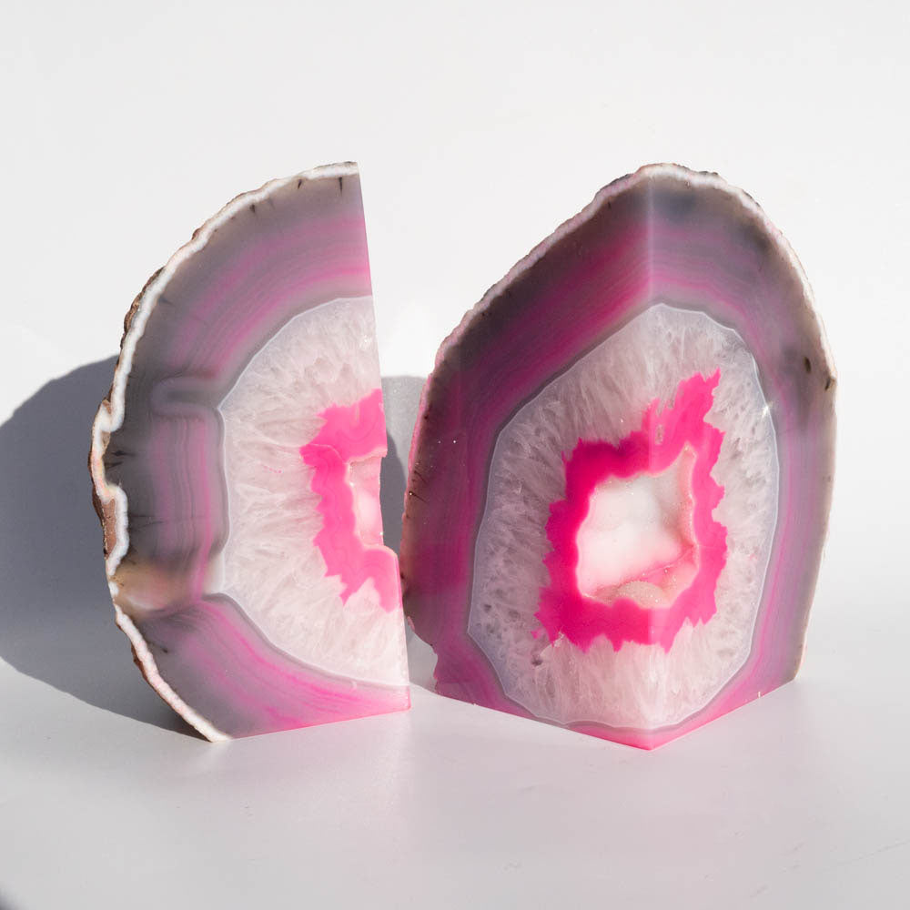 Agate Bookends Pink