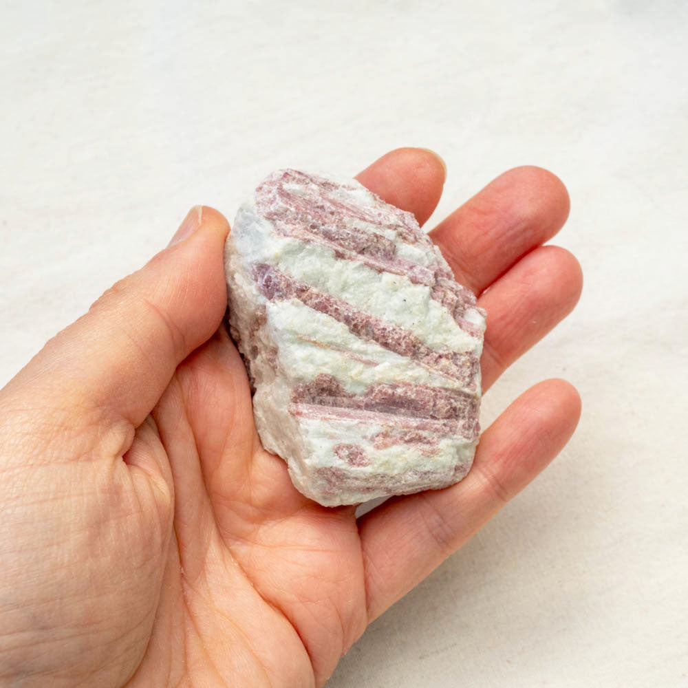 pink tourmaline crystal rough