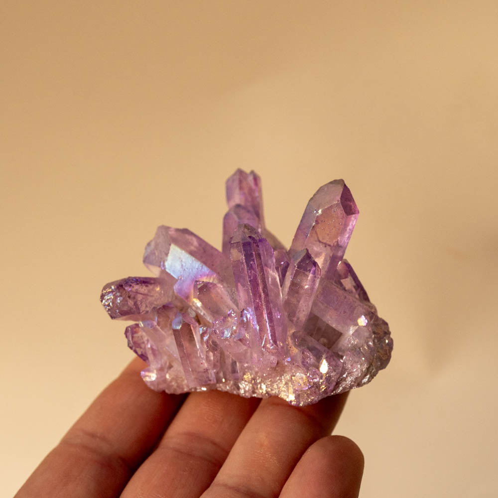 Purple Aura Crystal Cluster