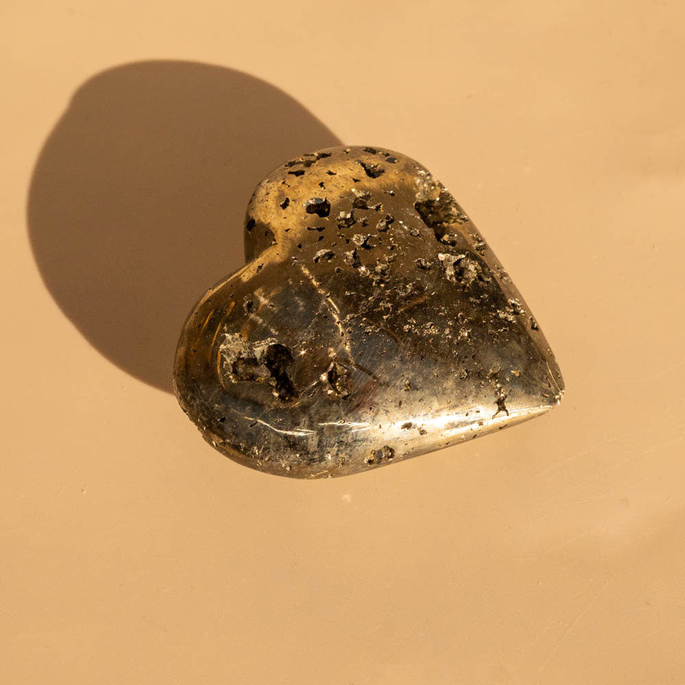Pyrite Heart Shaped