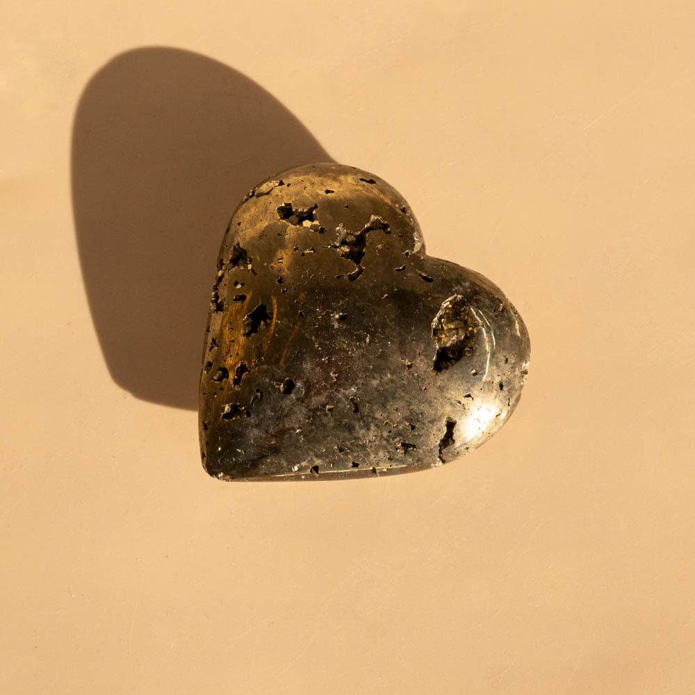 Pyrite Heart Shaped
