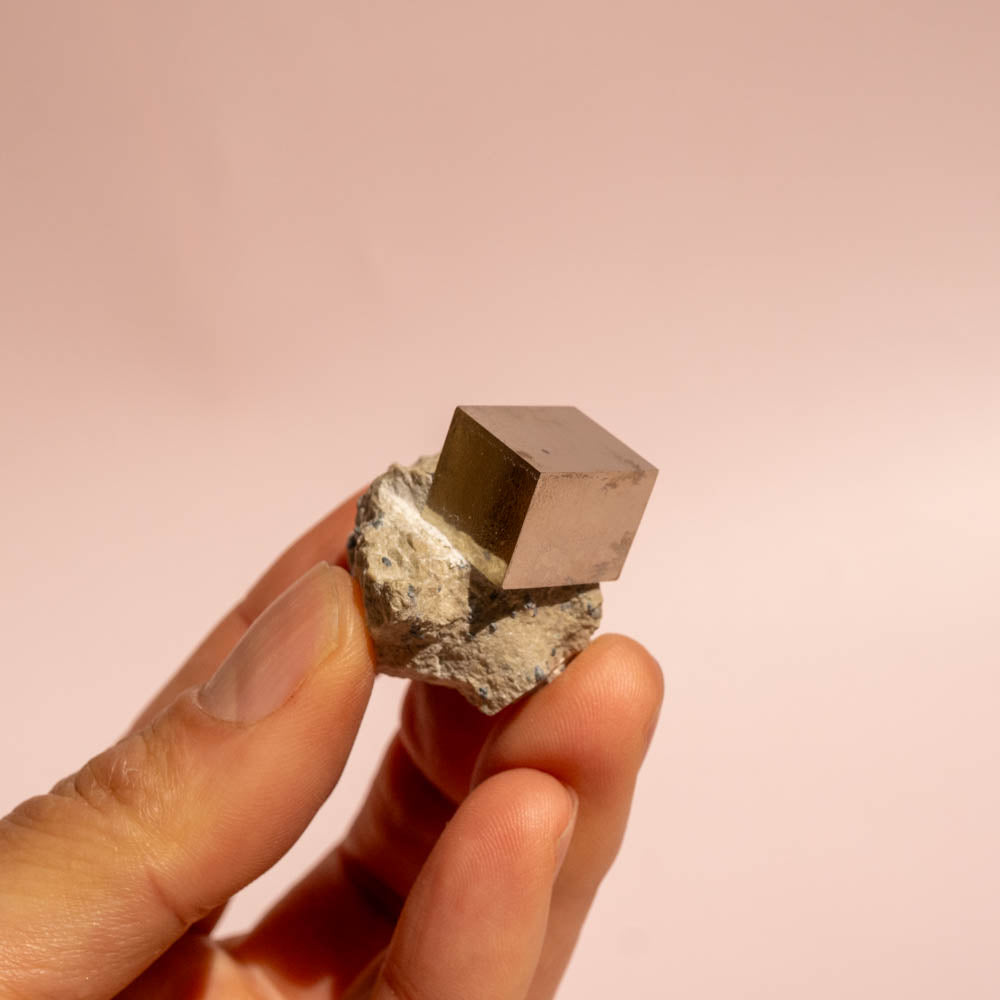 Pyrite Matrix Cube