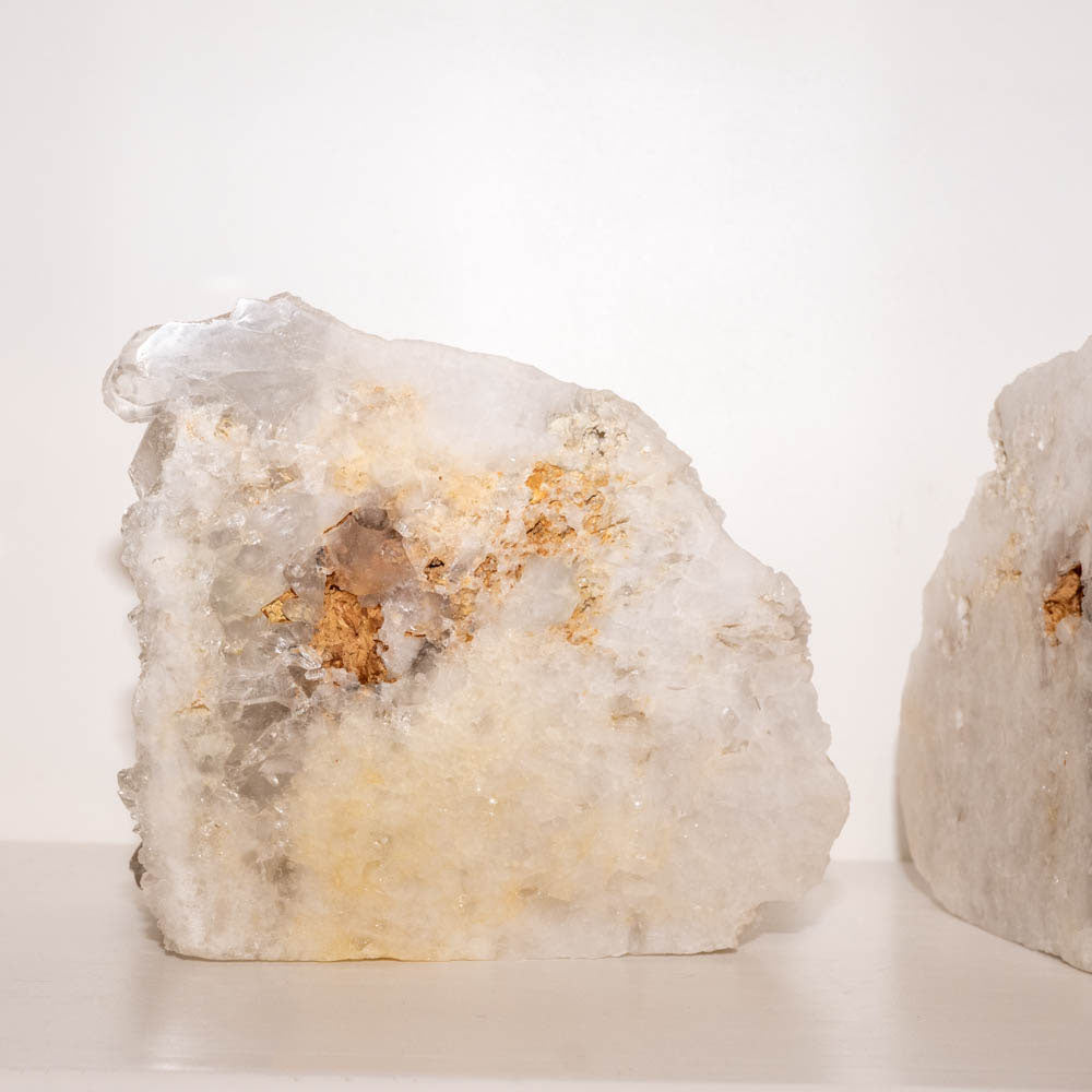 Clear Quartz Bookends