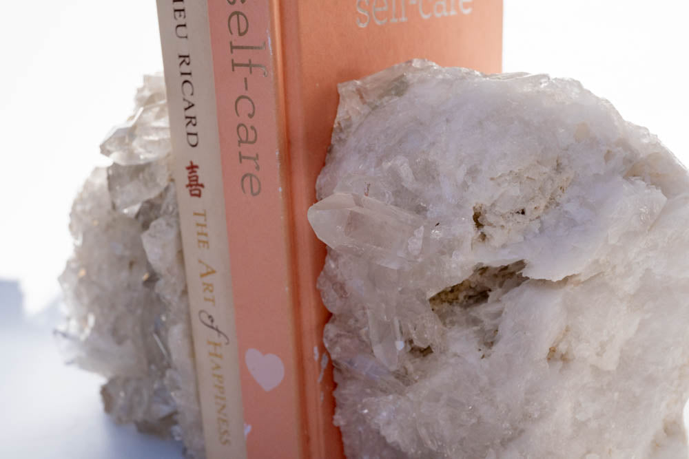 Clear Quartz Bookends