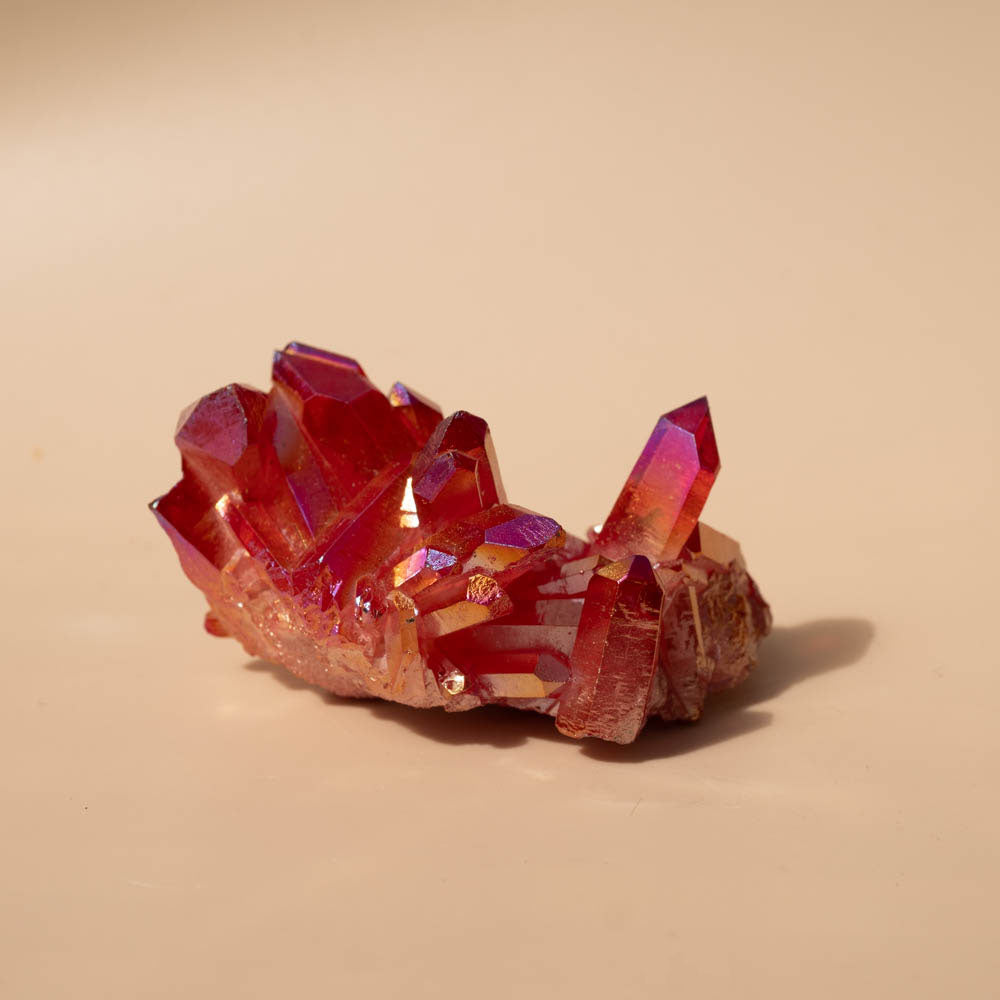 Ruby Aura Quartz Cluster