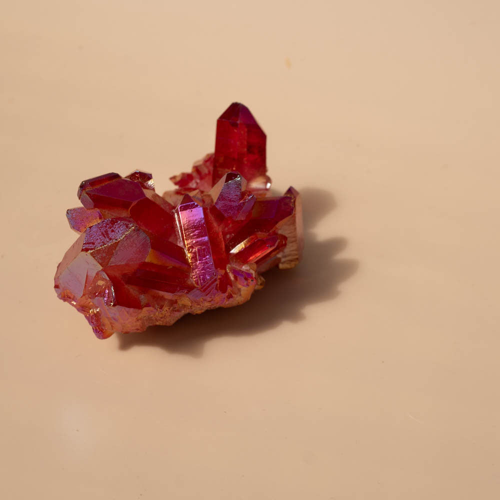 Ruby Aura Quartz Cluster