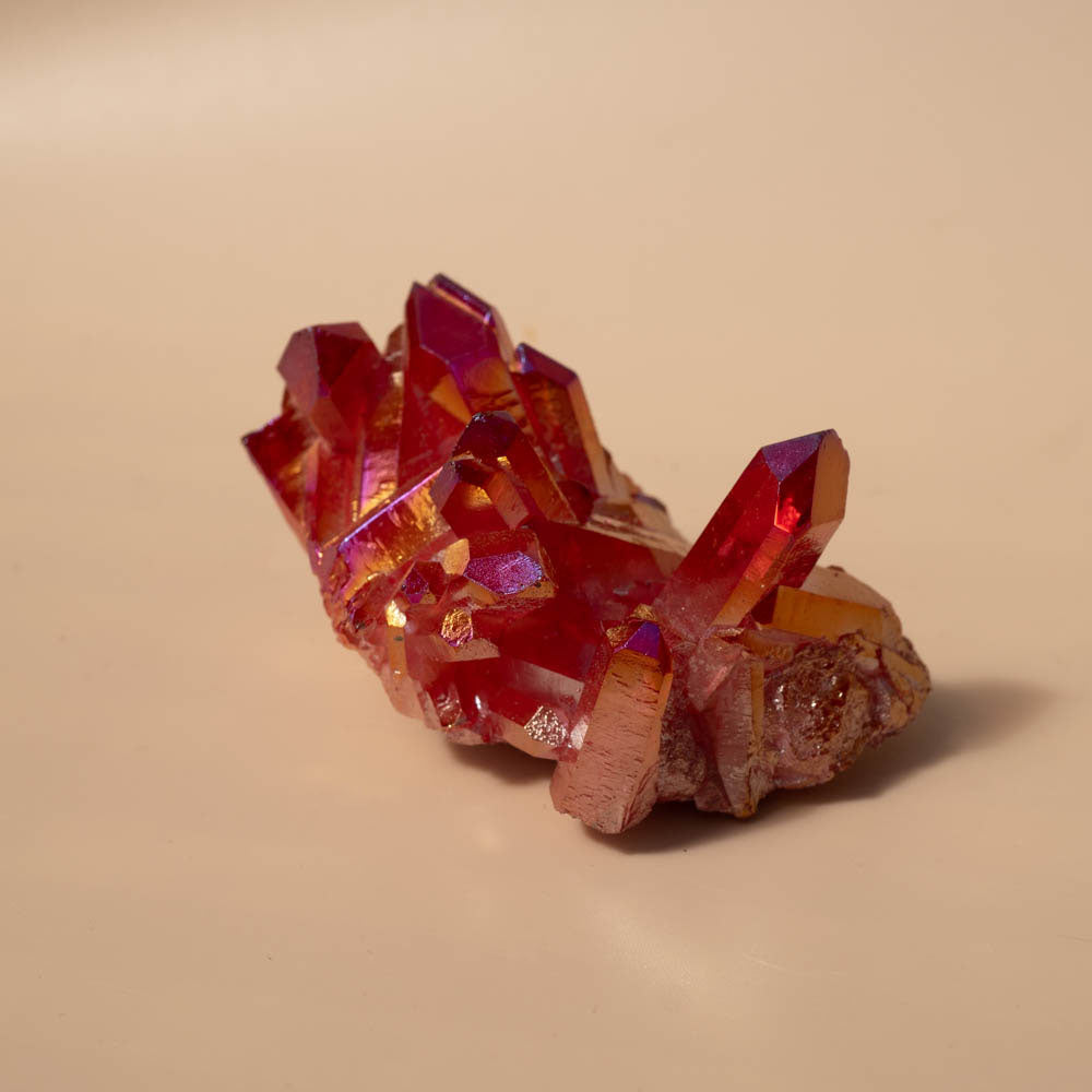 Ruby Aura Quartz Cluster