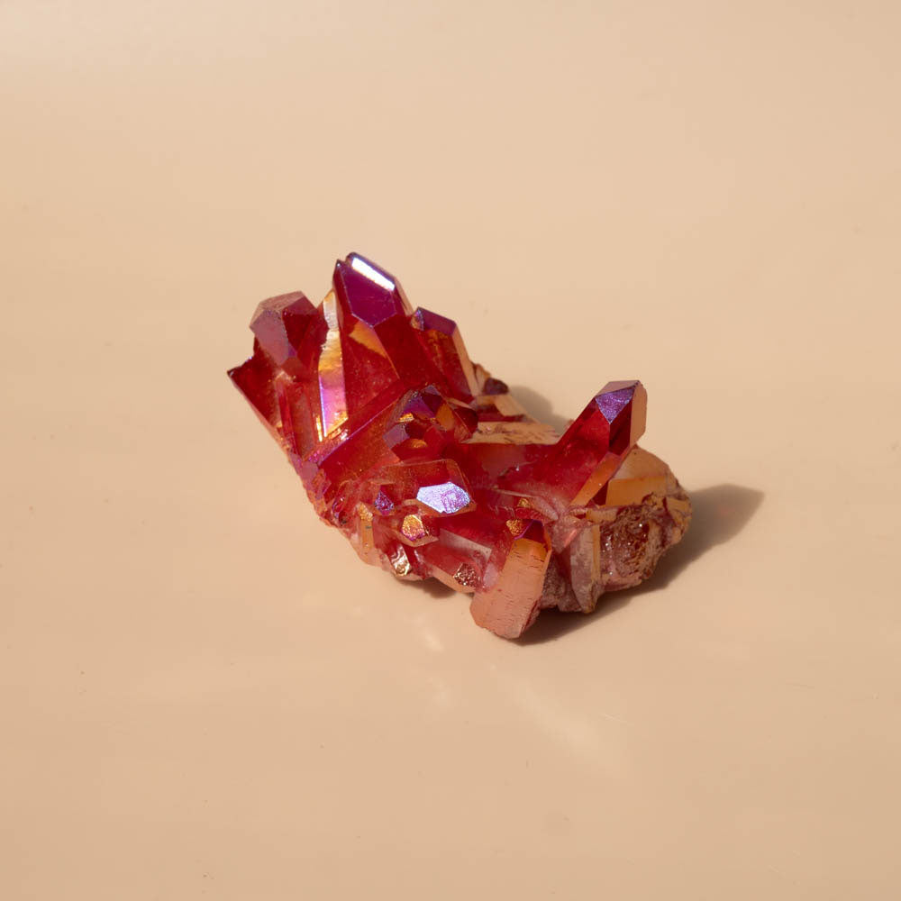 Ruby Aura Quartz Cluster