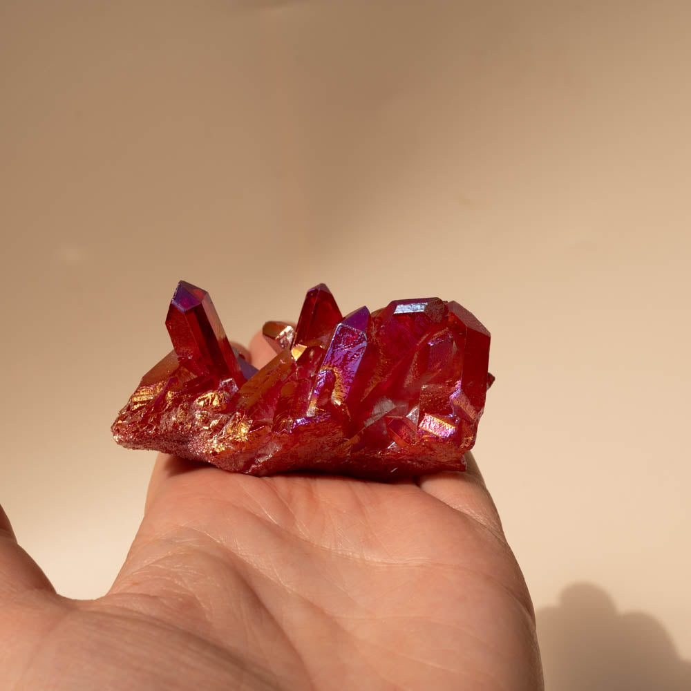 Ruby Aura Quartz Cluster