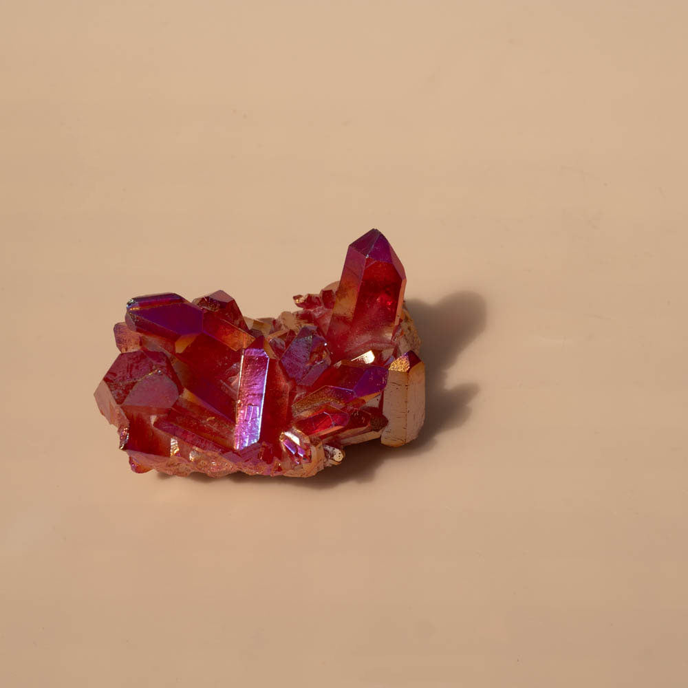 Ruby Aura Quartz Cluster