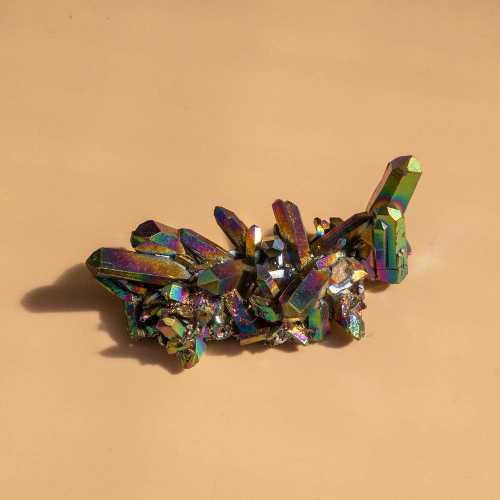 Rainbow Aura Crystal Cluster