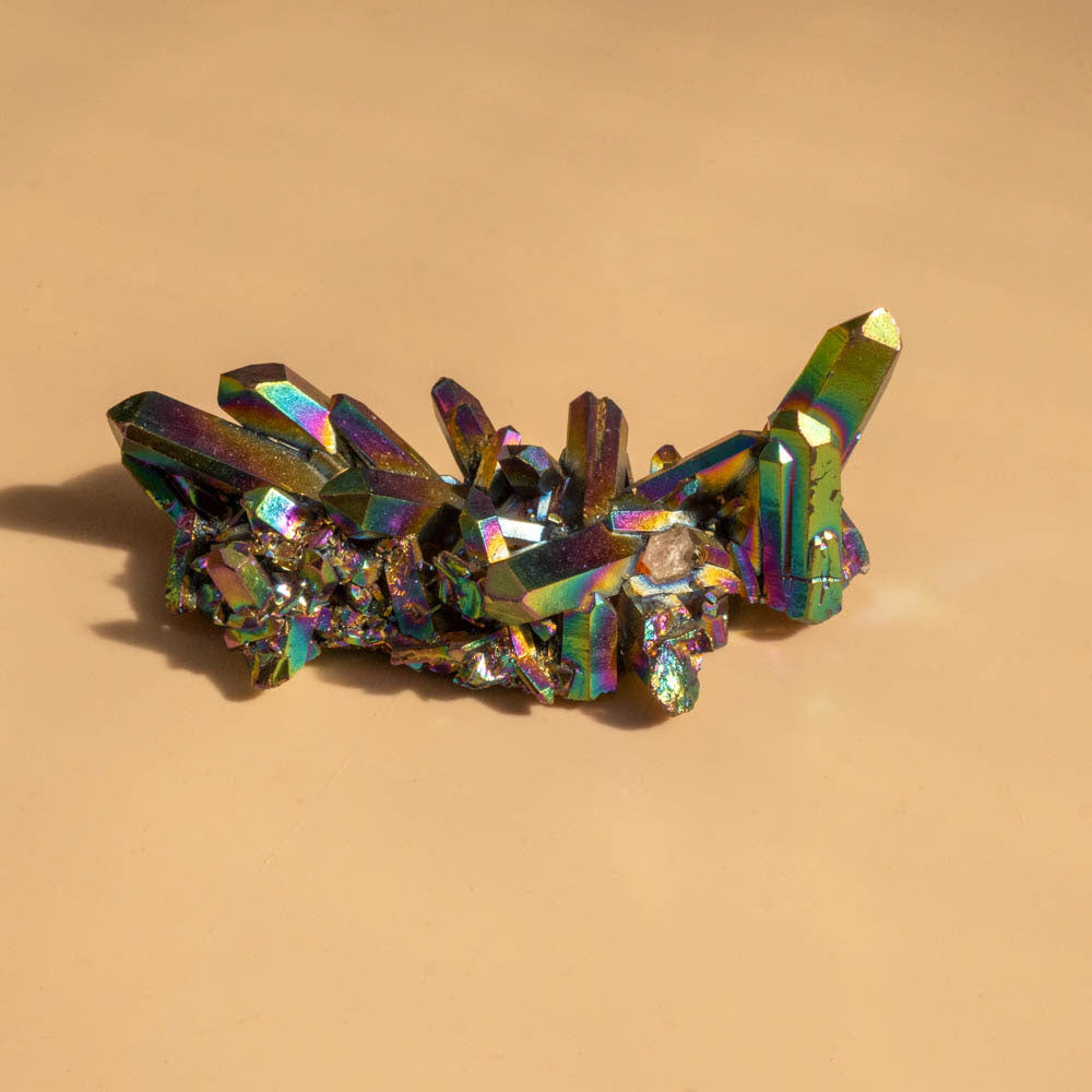 Rainbow Aura Crystal Cluster