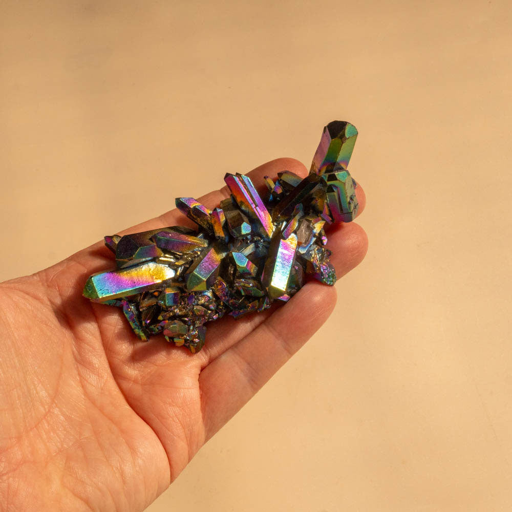 Rainbow Aura Crystal Cluster