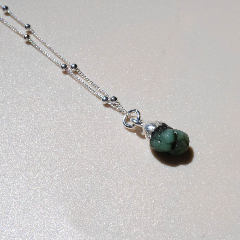 Emerald Rough Crystal Necklace