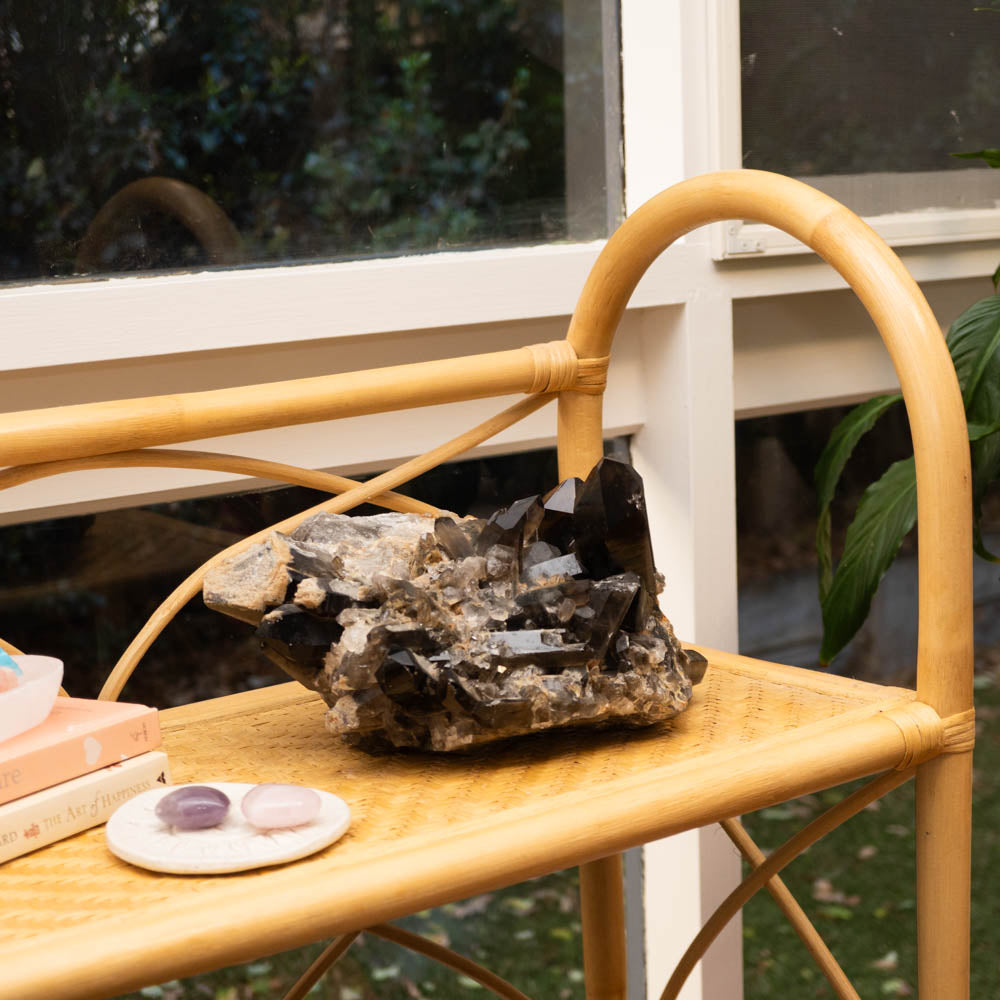 Smoky Quartz Crystal Cluster Large