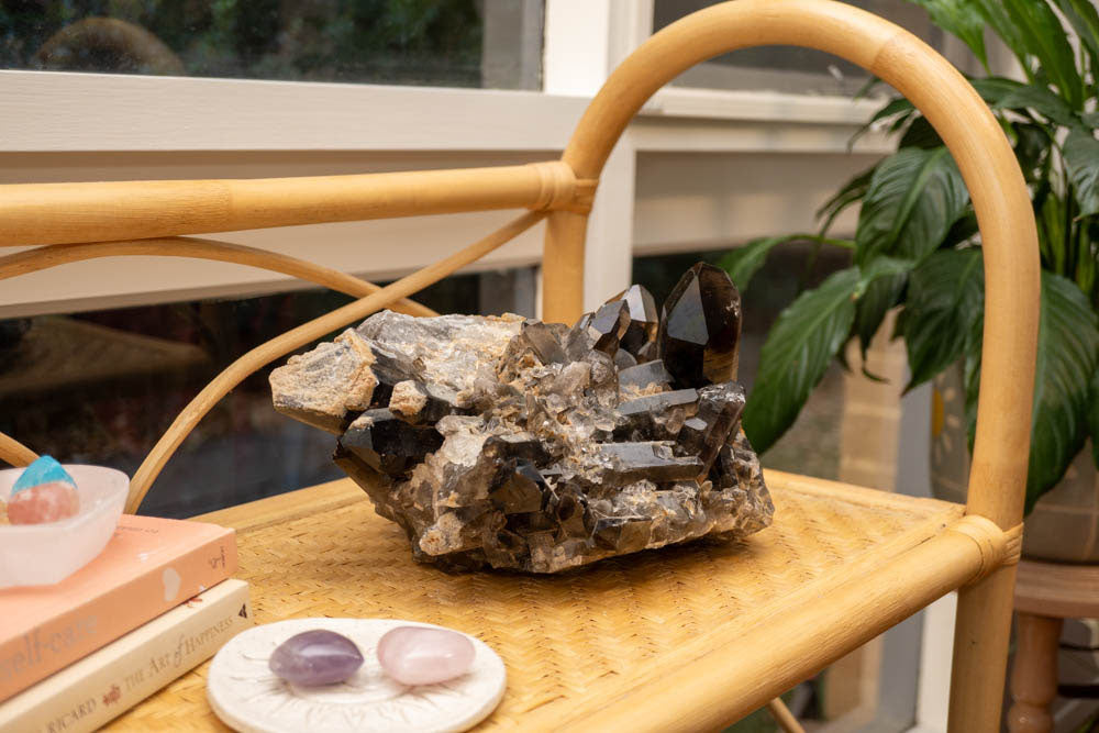 Smoky Quartz Crystal Cluster Large