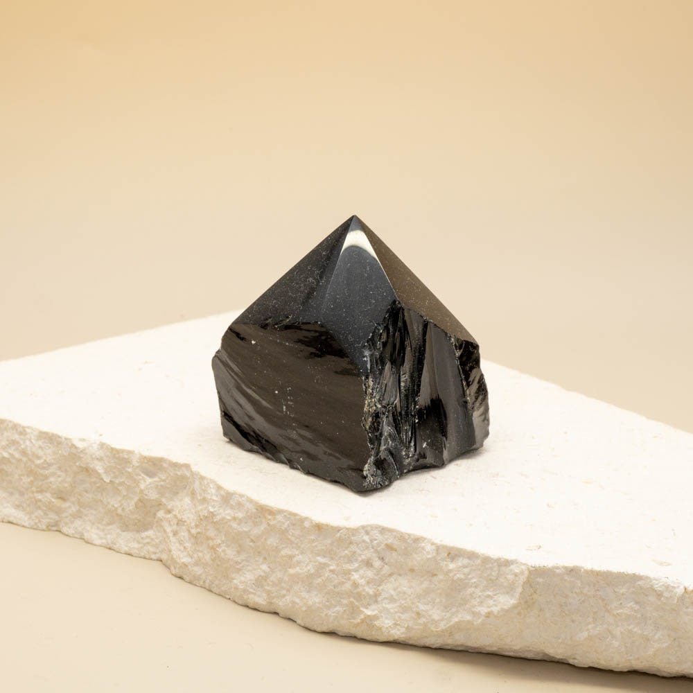 Black Obsidian Top Polished Crystal Point