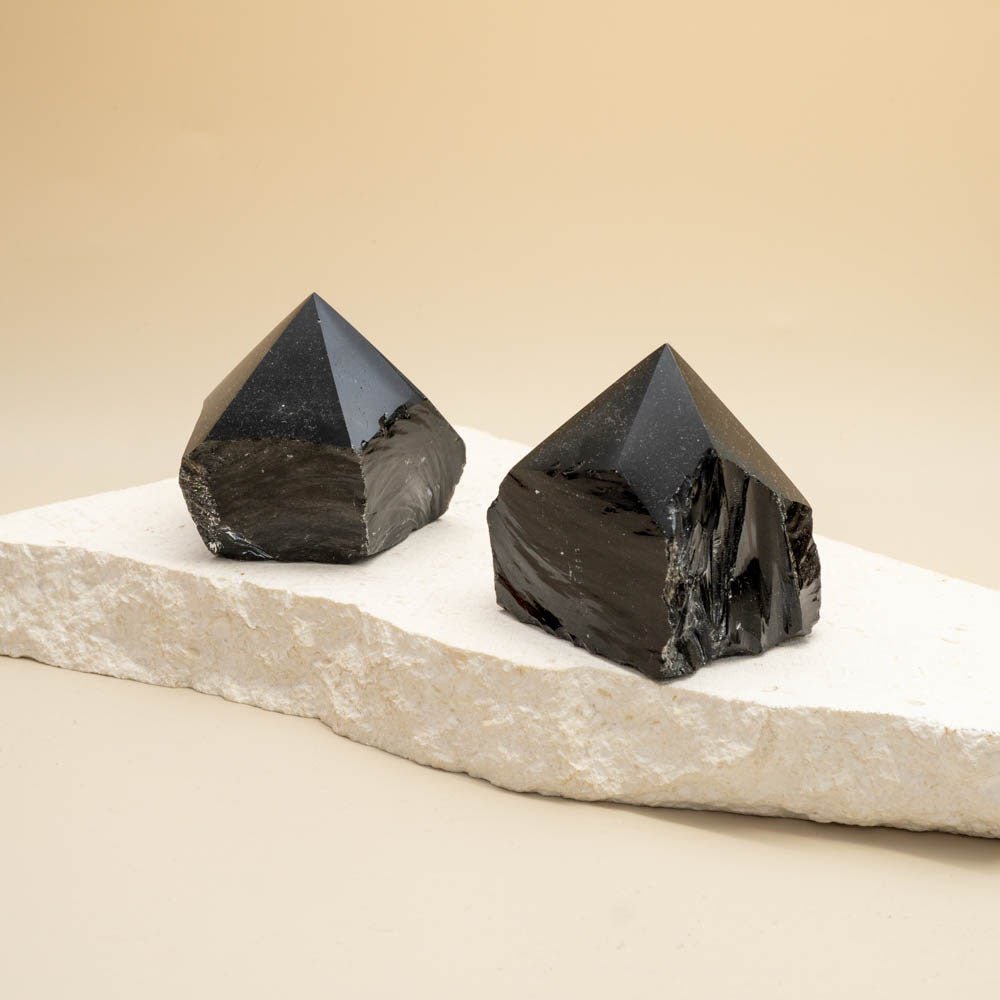 Black Obsidian Top Polished Crystal Point
