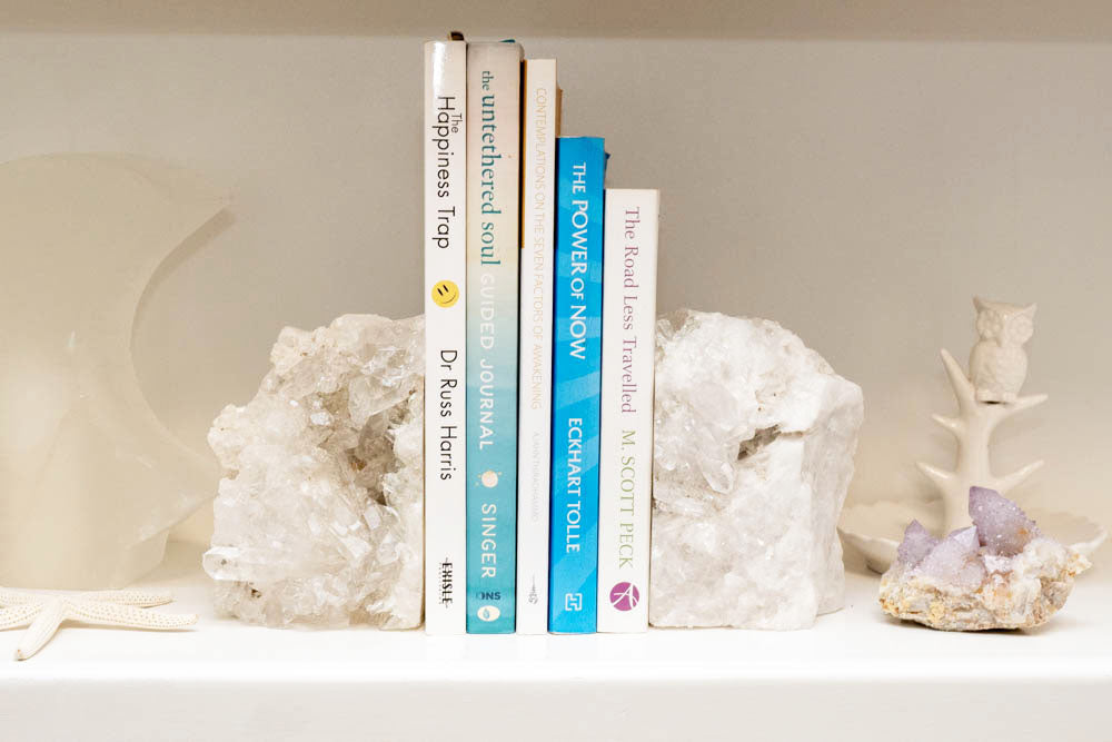 Clear Quartz Bookends