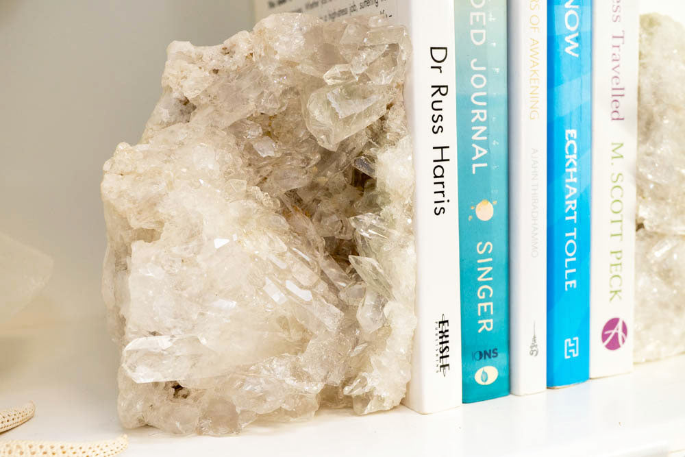 Clear Quartz Bookends