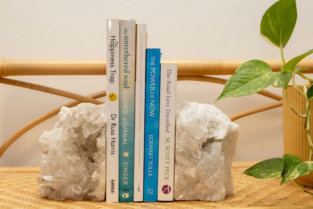 Clear Quartz Bookends