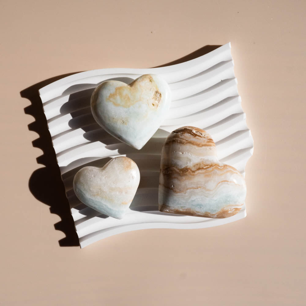 caribbean calcite hearts