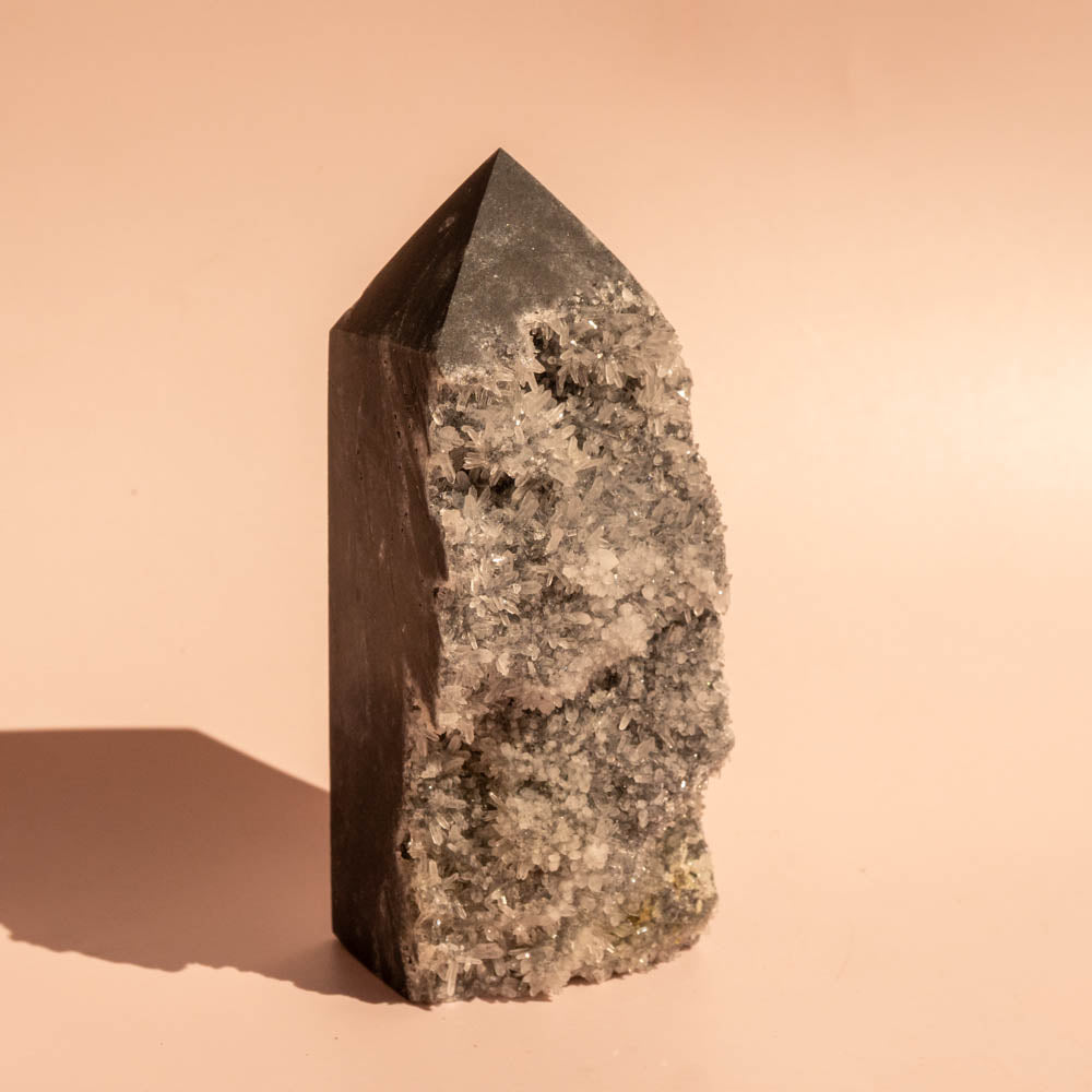 Druzy Quartz Obelisk