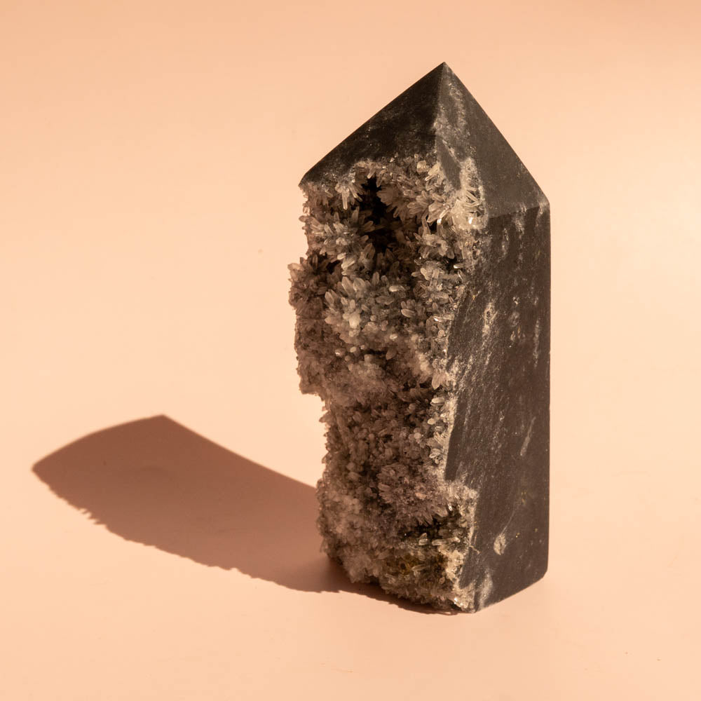 Druzy Quartz Obelisk