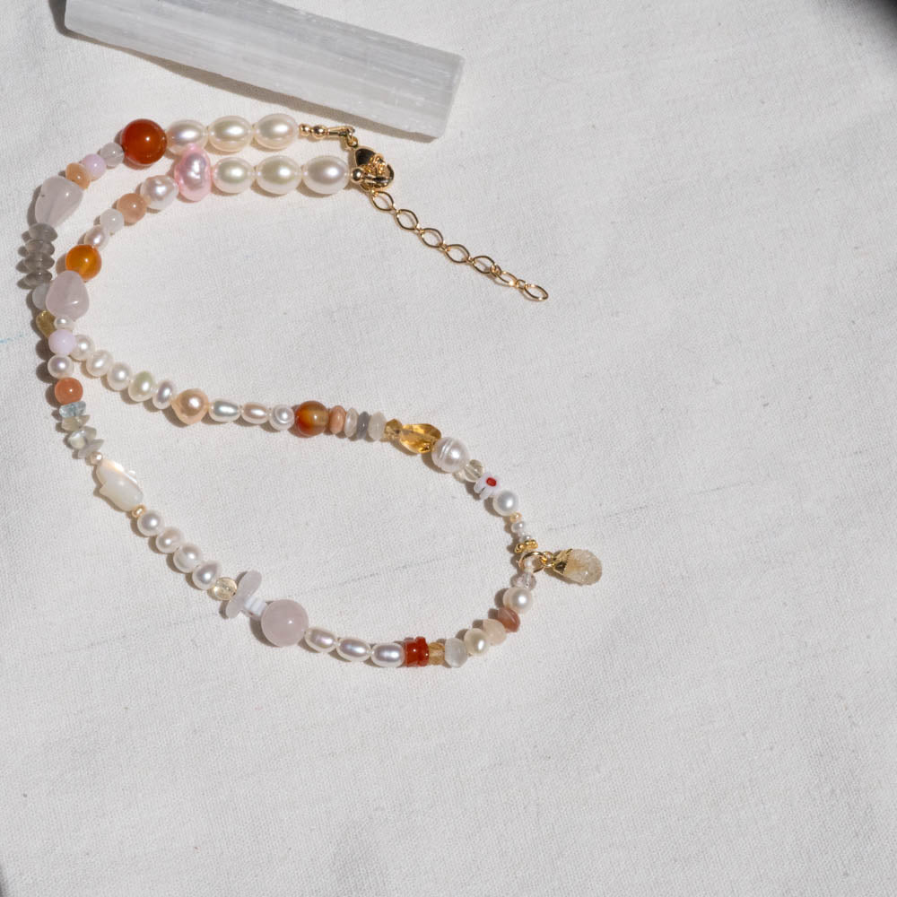 Sunsets Citrine Necklace + Bracelet Set