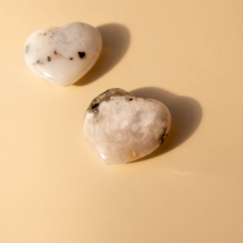 Dendritic Opal Heart – Polished Crystal