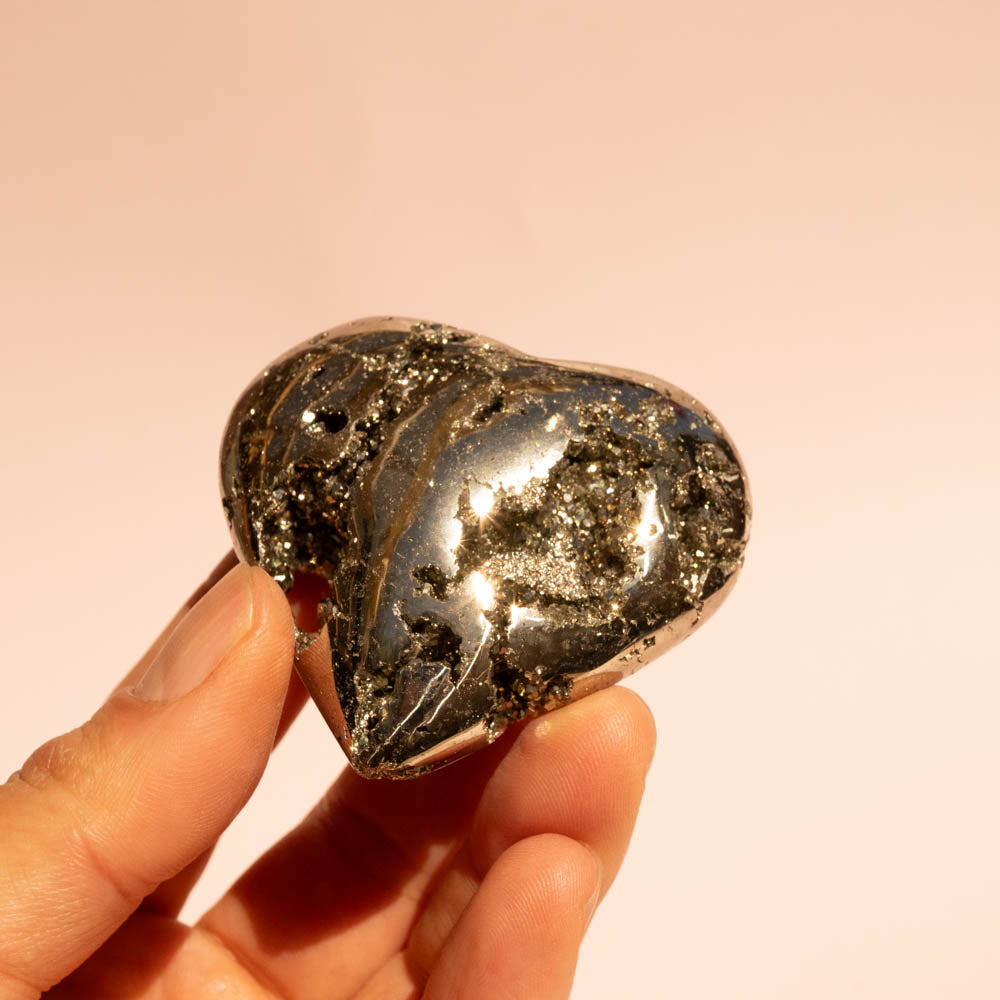 Pyrite Heart Shaped