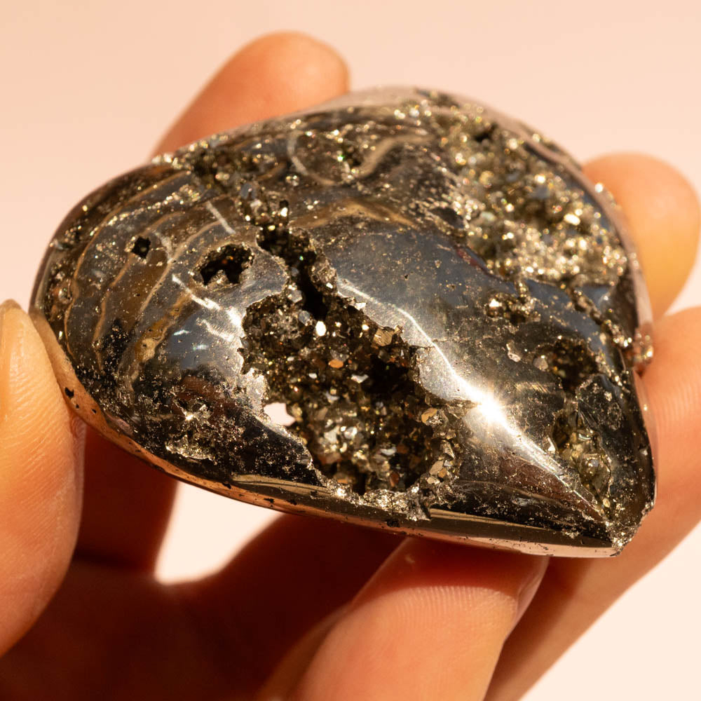 Pyrite Heart Shaped