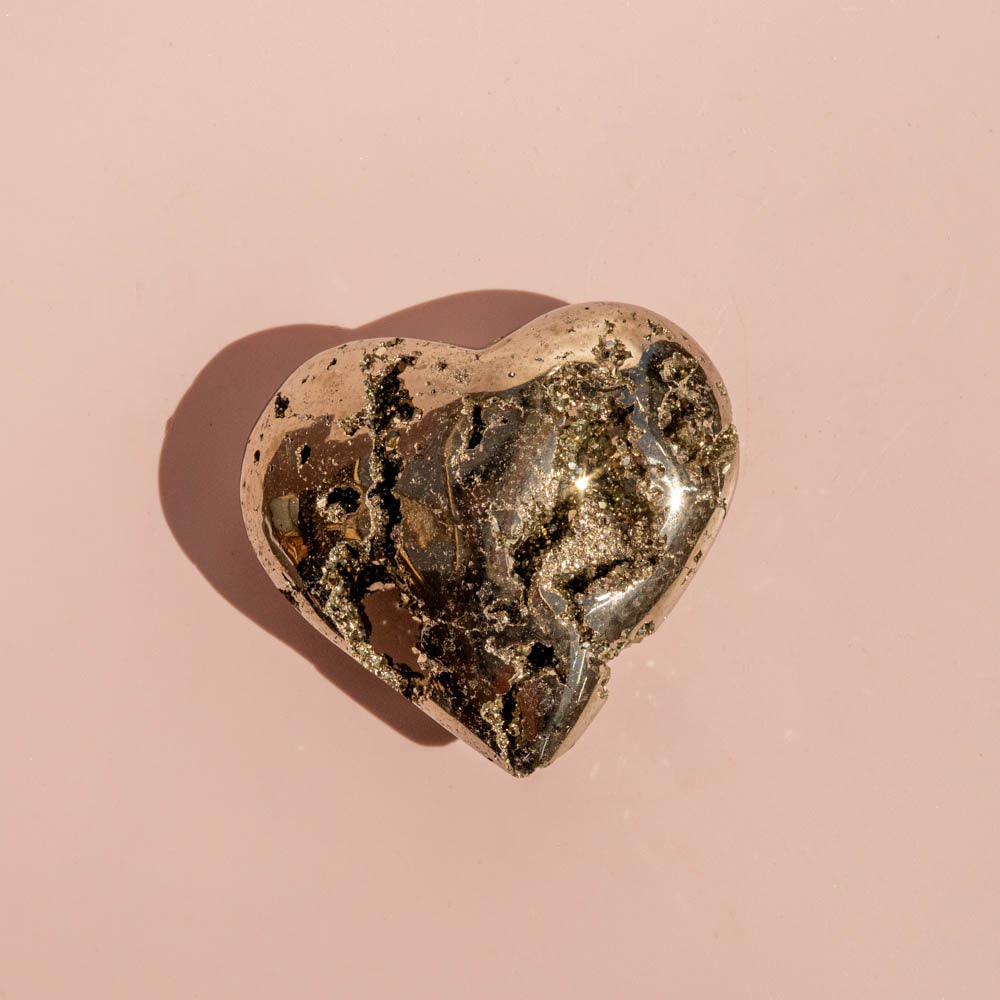 Pyrite Heart Shaped