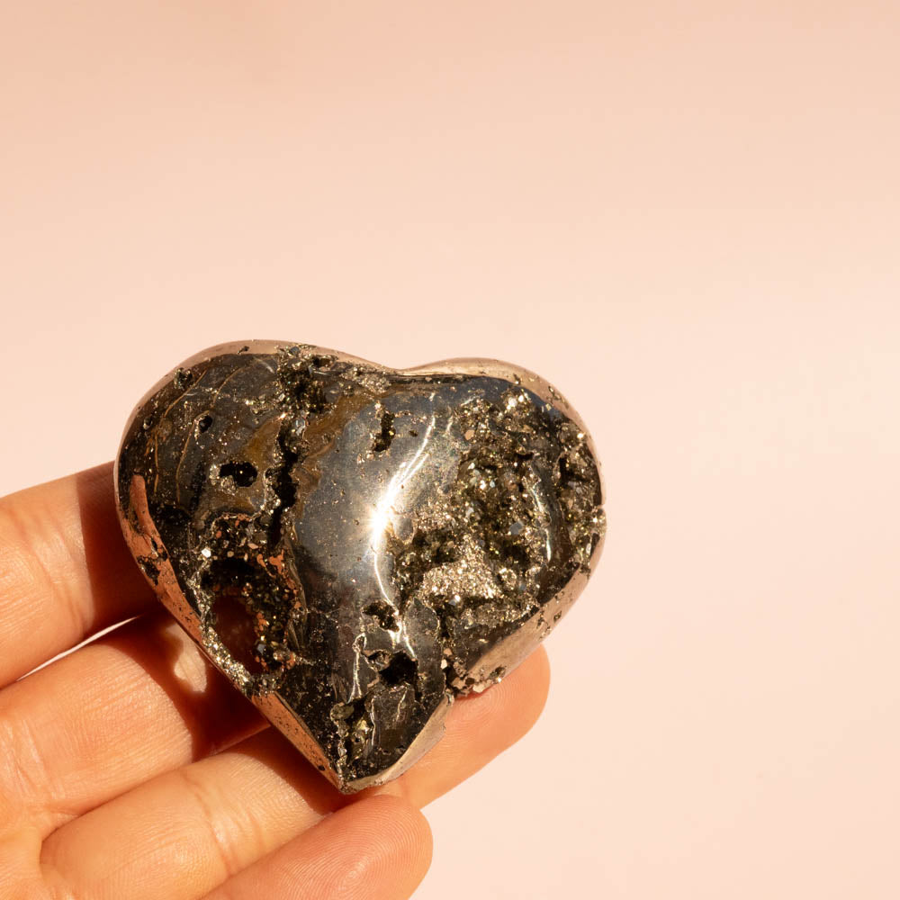 Pyrite Heart Shaped