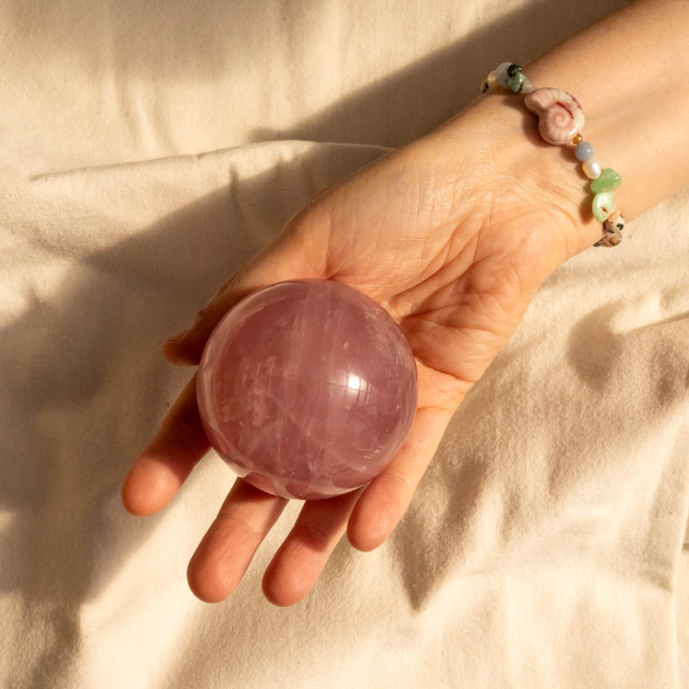 Museum Grade Rose Quartz Sphere