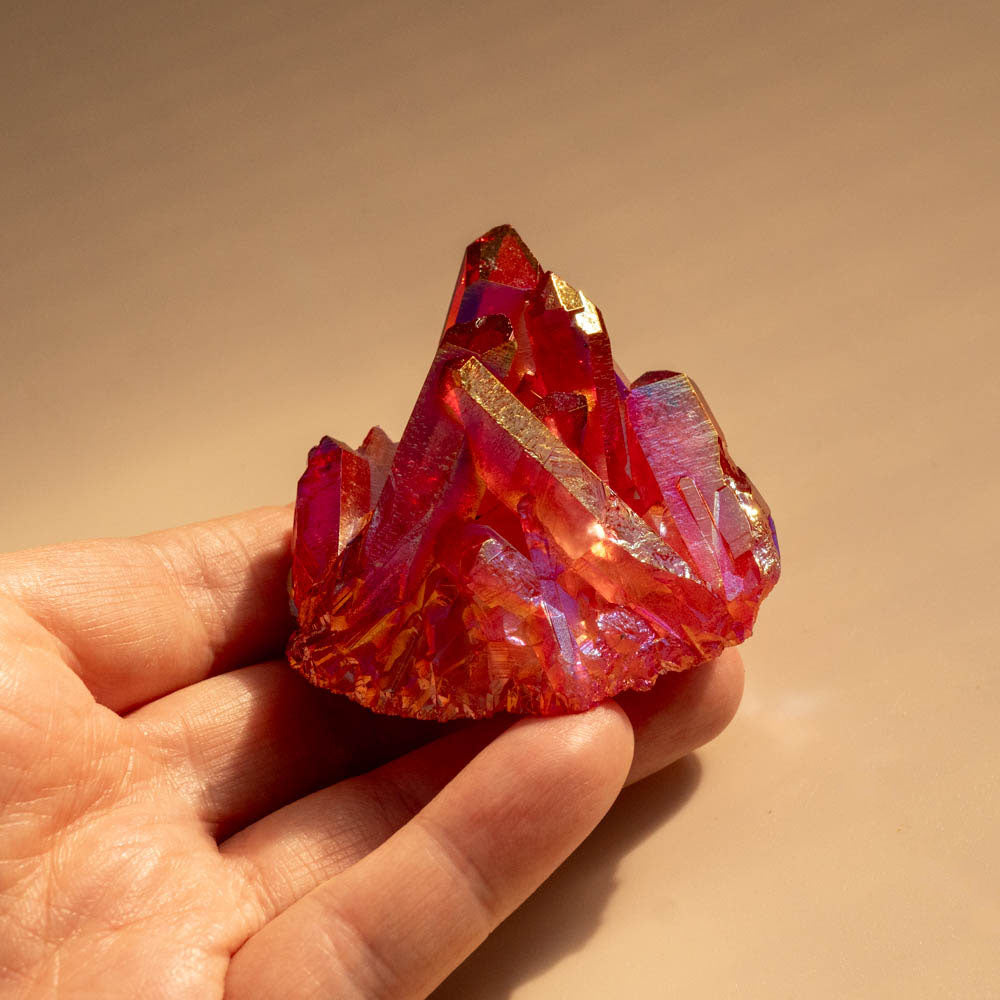 Ruby Aura Crystal Cluster