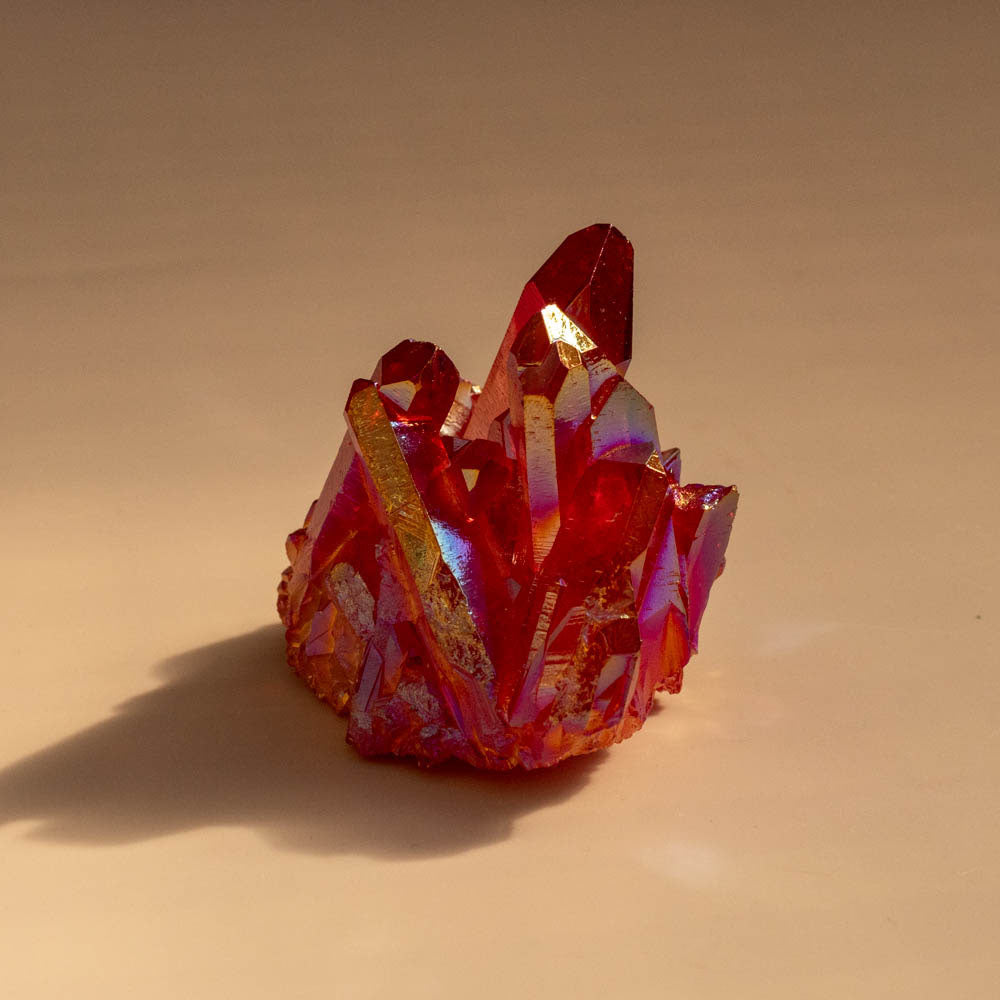 Ruby Aura Crystal Cluster