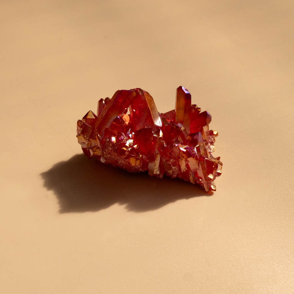 Ruby Aura Crystal Cluster