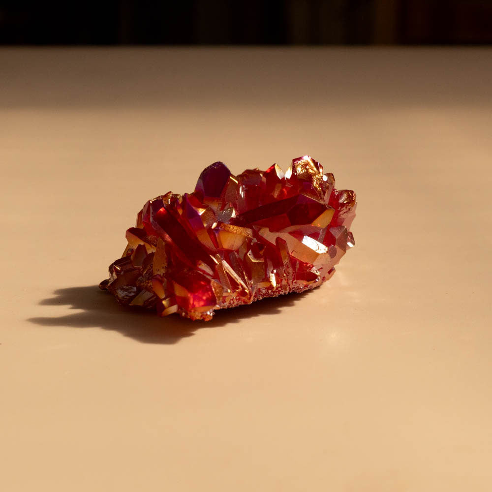 Ruby Aura Crystal Cluster