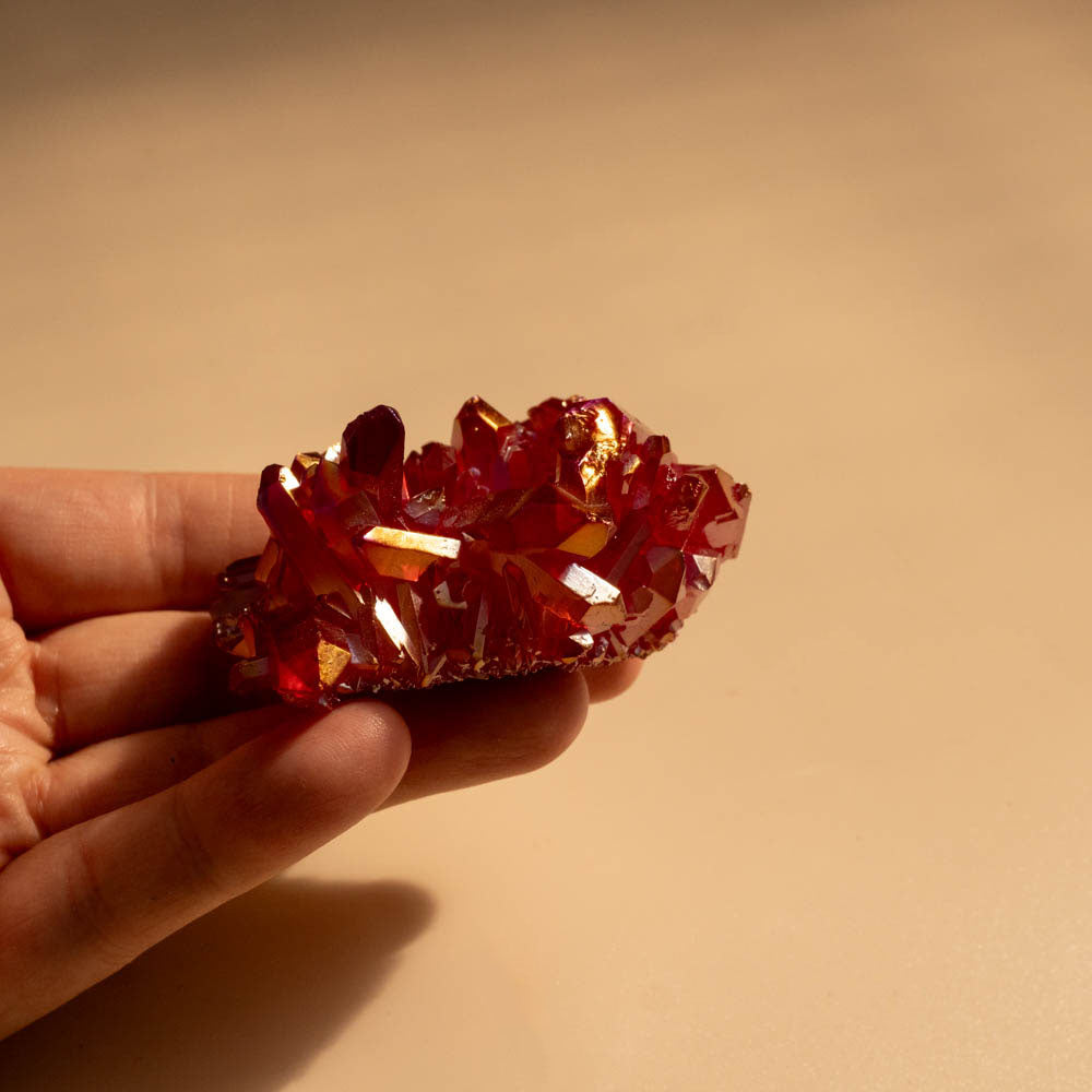 Ruby Aura Crystal Cluster