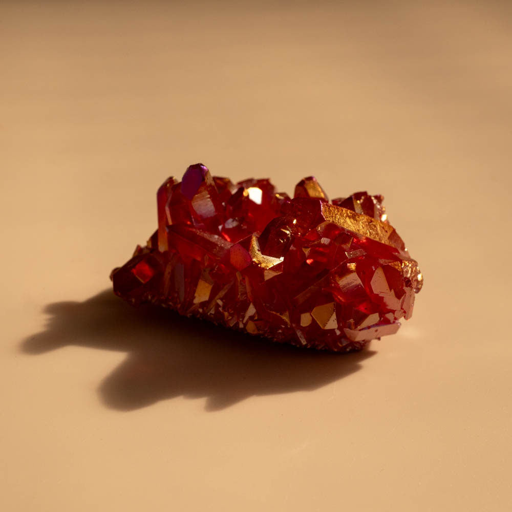 Ruby Aura Crystal Cluster