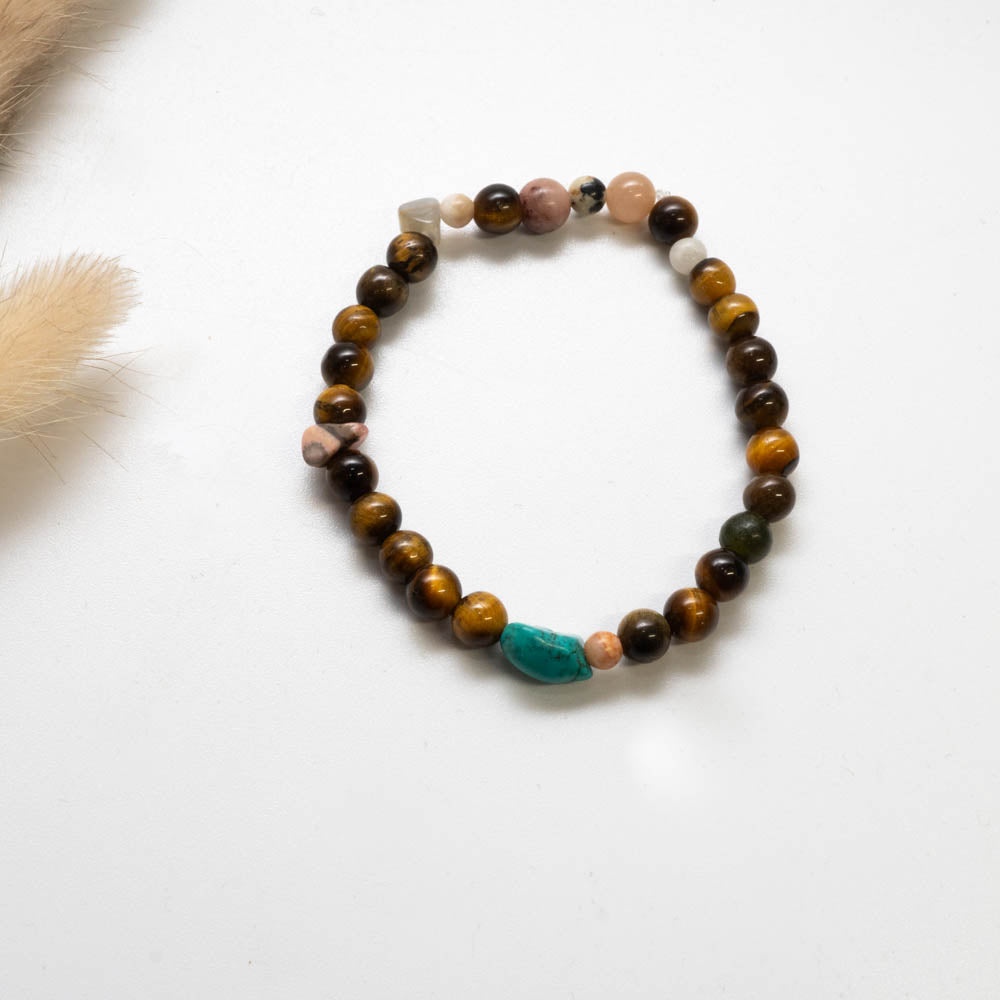 Tigers eye and mixed crystal bracelet 