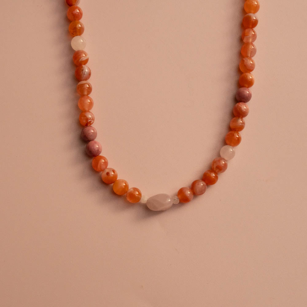 in bloom carnelian necklace